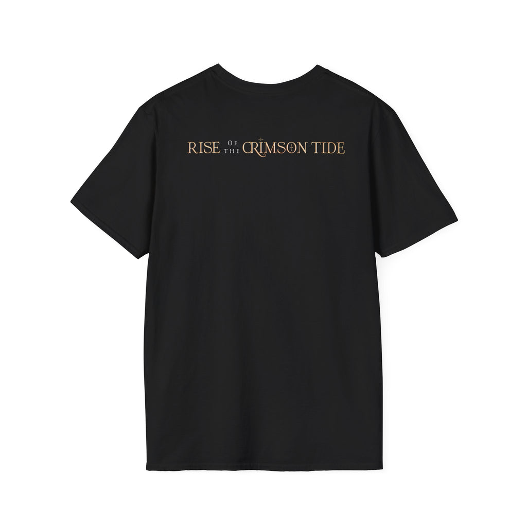 Crimson Tide Skull T-Shirt — Red Skull & Crossbones Graphic, “Rise of the Crimson Tide” Back Print