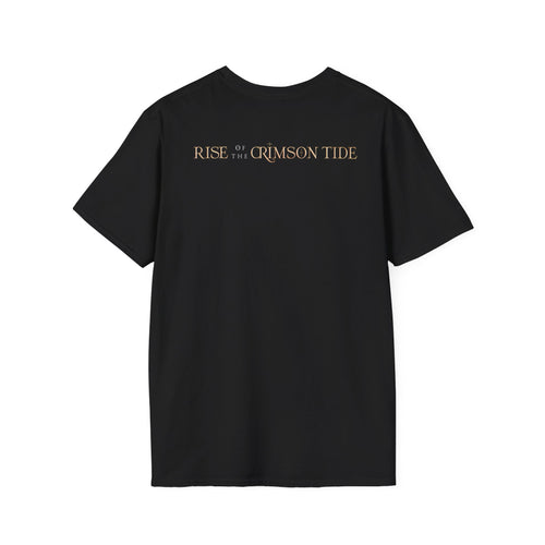 Crimson Tide Skull T-Shirt — Red Skull & Crossbones Graphic, “Rise of the Crimson Tide” Back Print