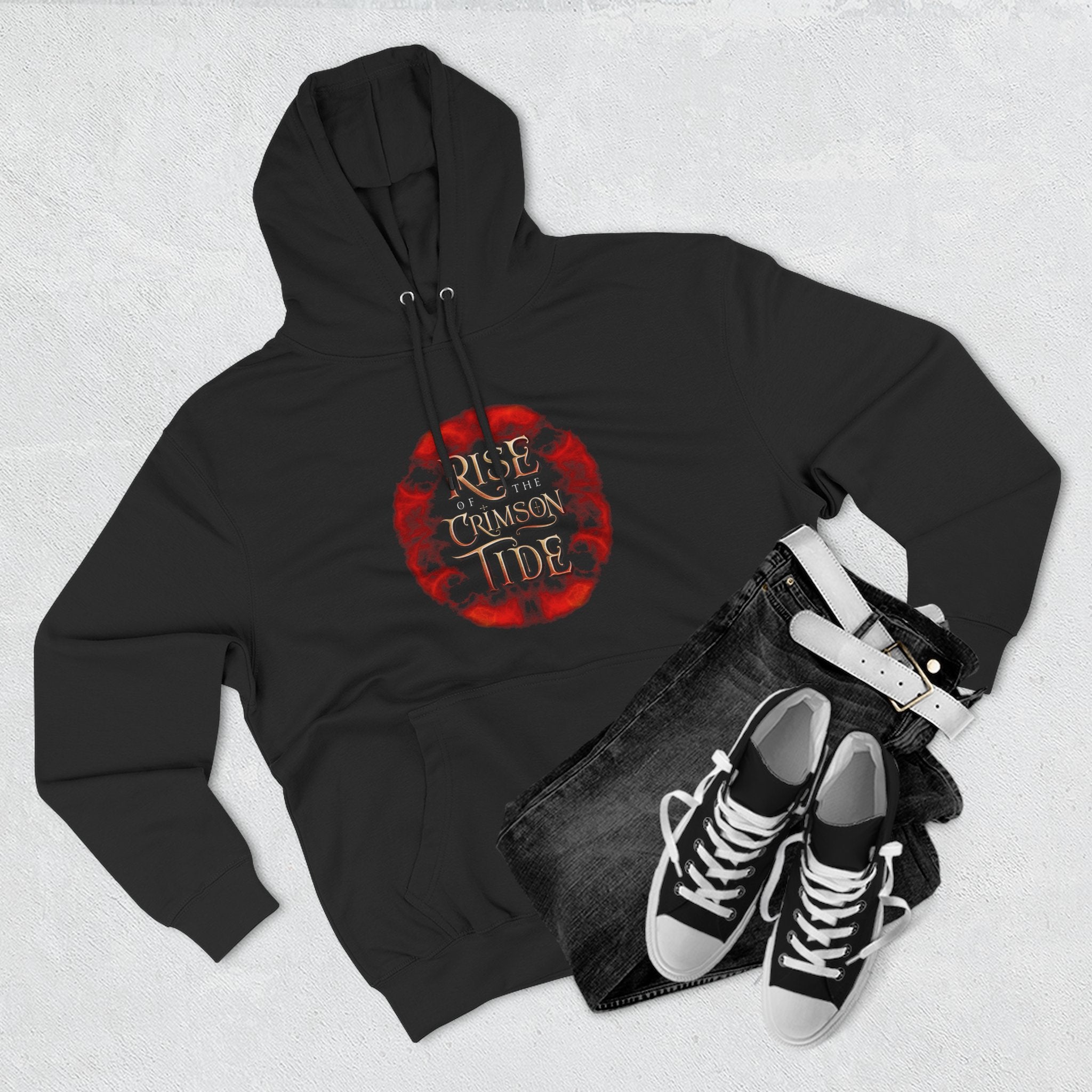 Rise Crimson Tide Hoodie — Coastal Tide Graphic Fleece Hoodie