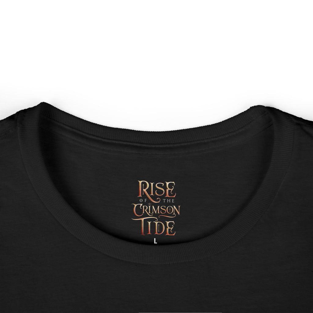 Rise of the Crimson Tide Floral Skull Women's Tee — Empowering Gothic Quote Shirt