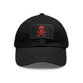 Skull & Crossbones Leather Patch Dad Hat — Edgy Pirate Skull Cap